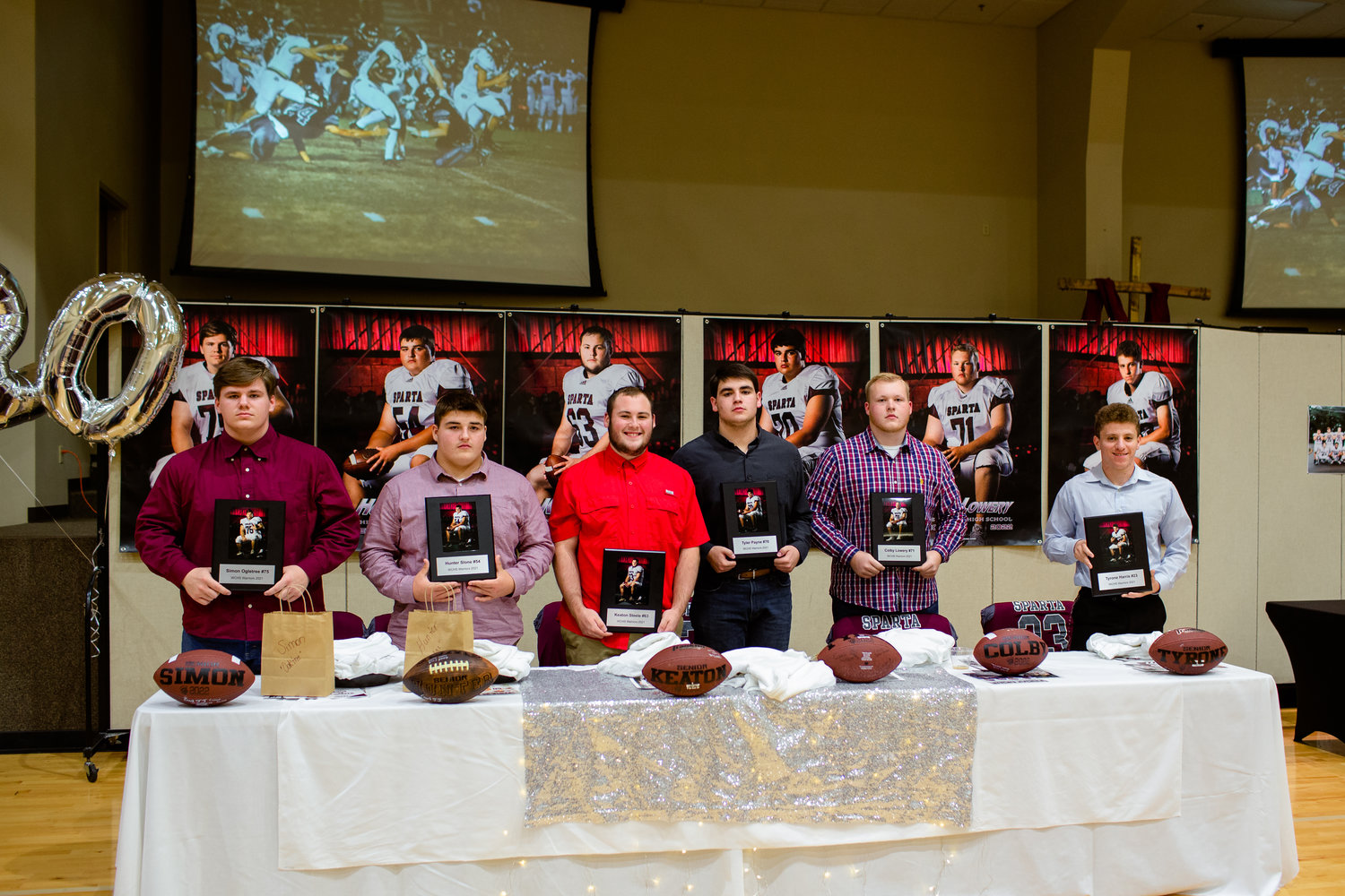 White County High School football senior players are recognized at the recent banquet.